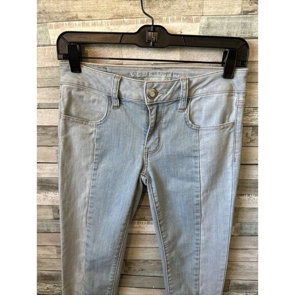 Women’s American Eagle Jegging Crop Jeans Light Wash Size 2 - Picture 7 of 15
